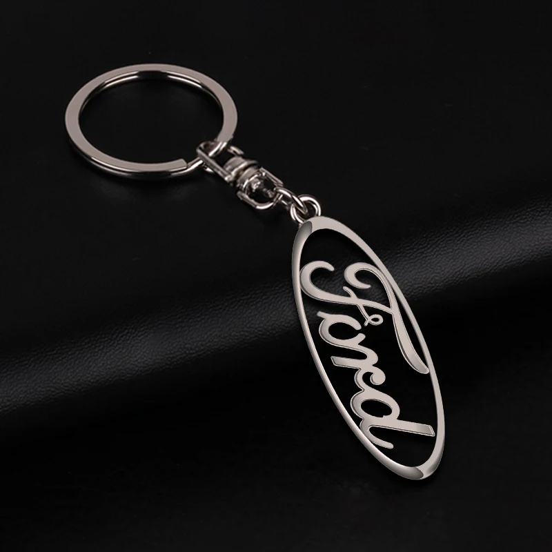 Car Key Chains Keyring Pendant Metal Keychain Holder Auto Accessories For Ford Fiesta Focus 2 mk3 Mondeo mk4 Mustang Ranger Kuga