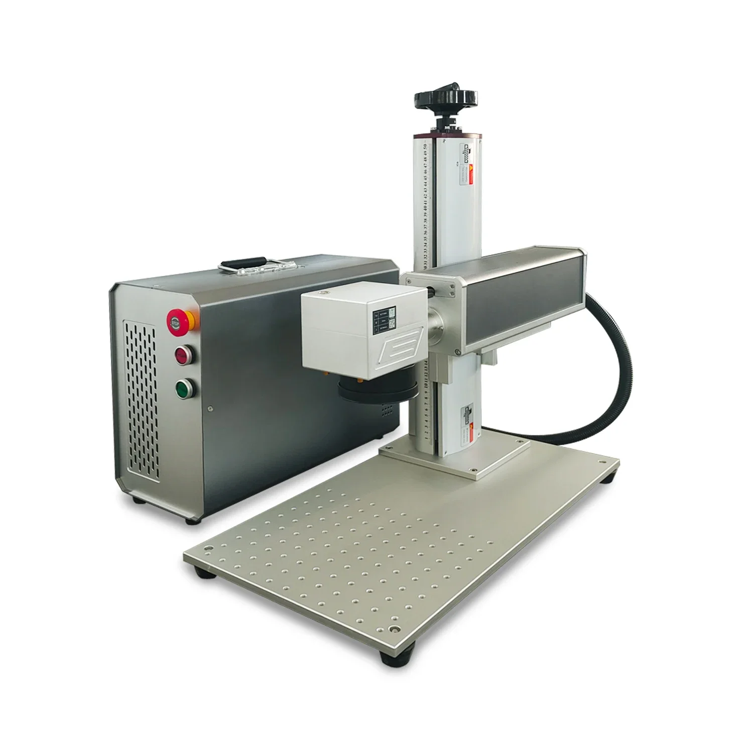 

Portable 30w Raycus Fiber Engraving Machines With 300*300mm Size Lens Original EZCAD Control Double Red Dots