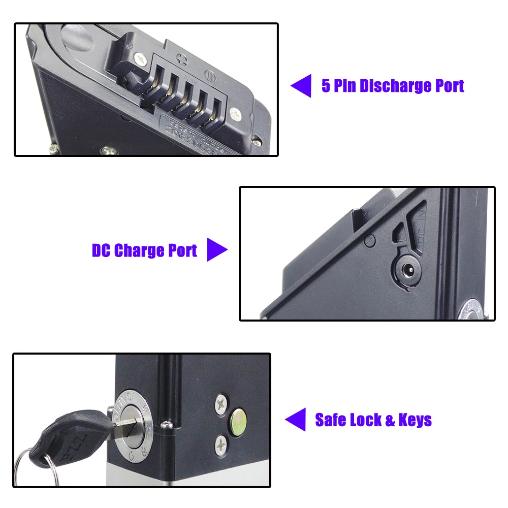 إمدادات الطاقة الاحتياطية XP Step-Thru 2.0 حزمة بطارية ليثيوم أيون طويلة المدى 48 فولت 9.6Ah 14Ah 672Wh ليثيوم Akku مع شاحن