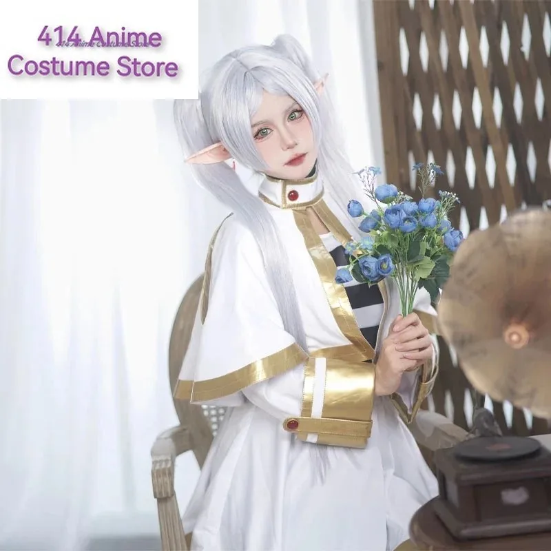 Sousou No Frieren Cosplay Costume Wig Uniform Heiter Himmel Costume Anime Magician Dress Elf Ear Halloween Party Charistmas Suit