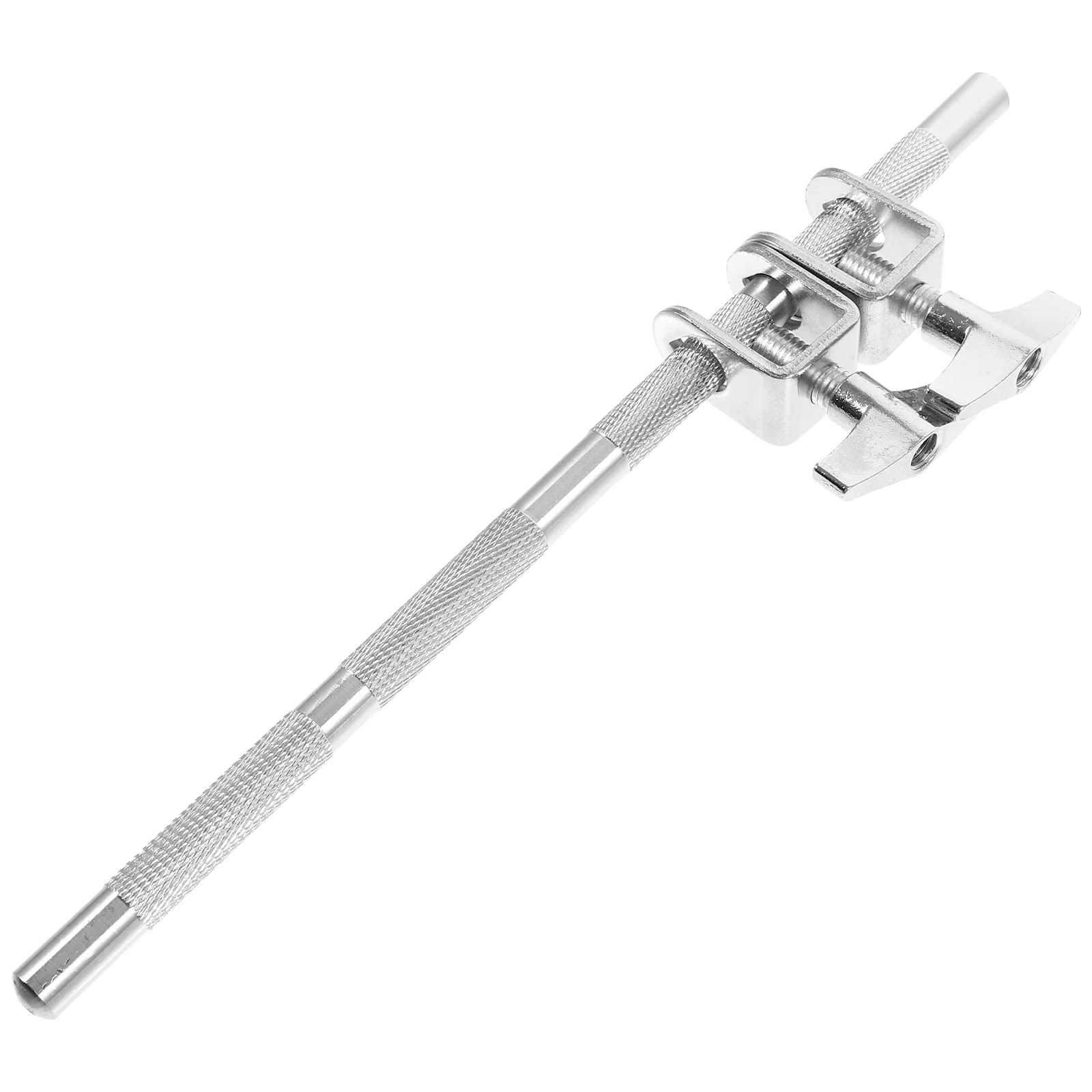 Cow Bell Cowbell Stand Drum Music Instrument Part Clip Fixing Clamp Metal Bracket Mount Silver Extension