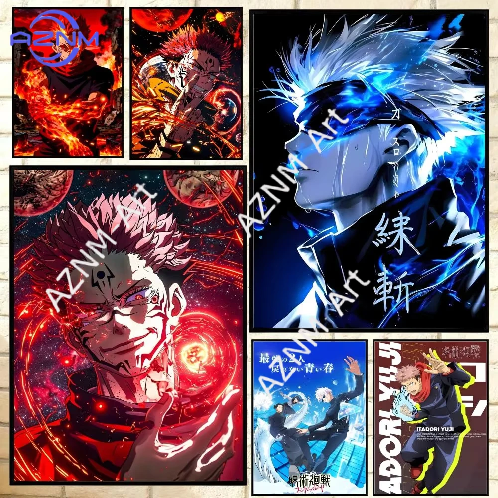 

1pc popular anime Jujutsu Kaisen Poster Versatile HD Waterproof Wall Art