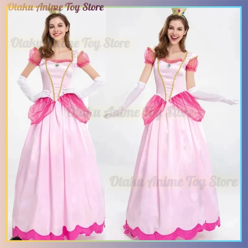 Neues Prinzessinnenkleid, Palast-Party-Cosplay-Kostüm, Königinnenrock, Rollenspiel, rosa Pfirsichblütenkleidung, Anime-Halloween-Karnevalsoutfit