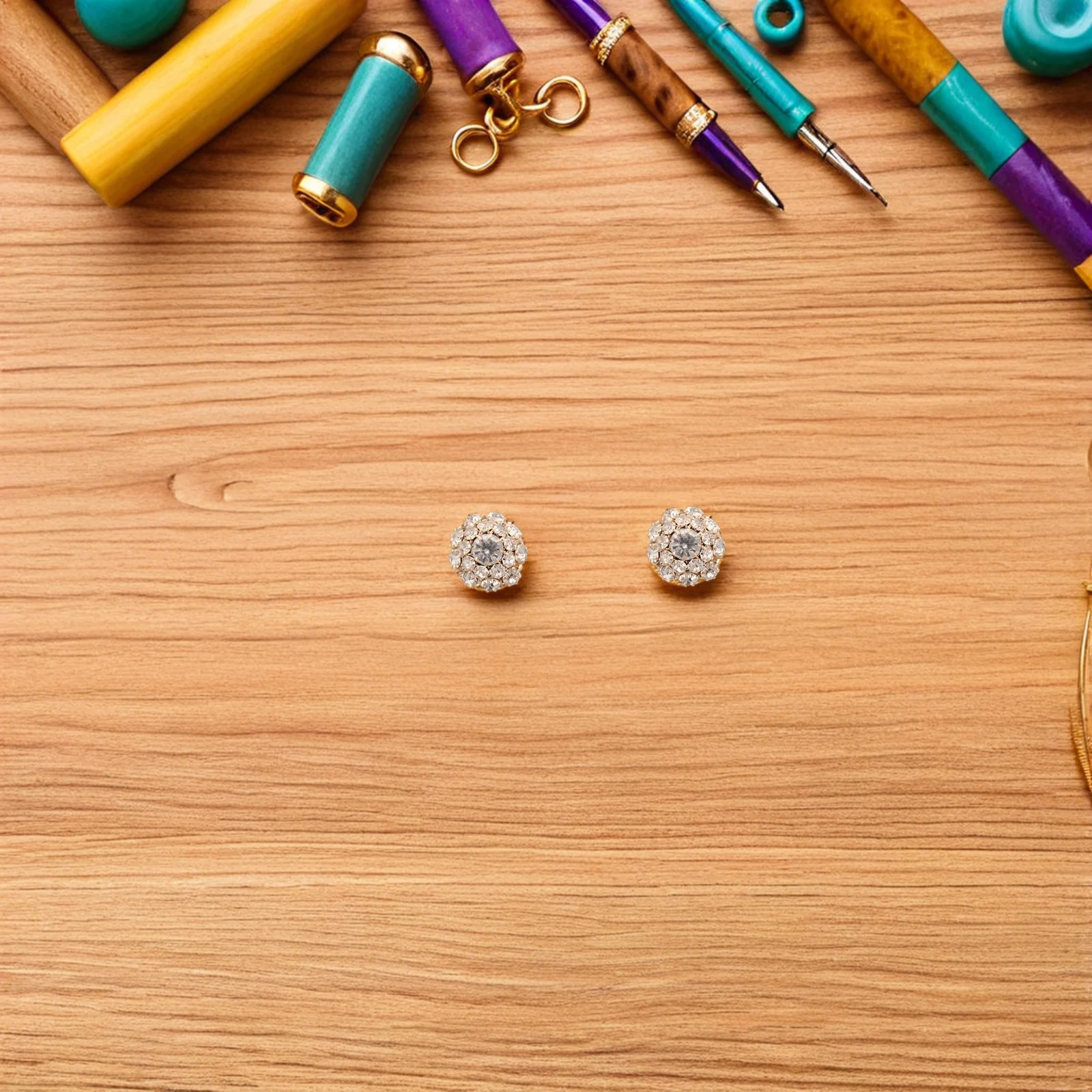 

5Pcs Rhinestone Flower Button Covers Sparkling Crystal Decorative Clips for Shirts Suits Tuxedos Wedding Party Accessories