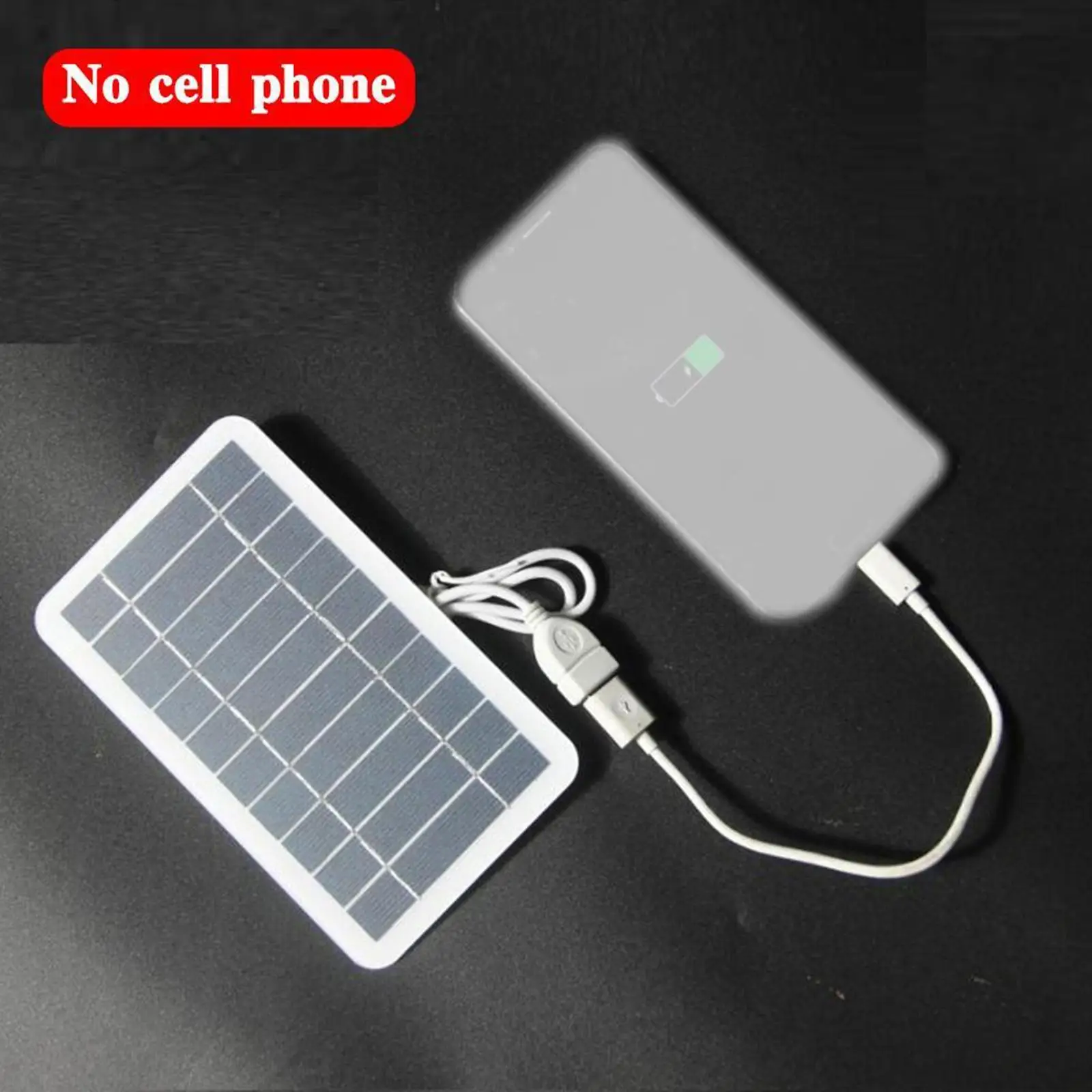 Portable Solar Panel Charger 5V 2W Solar Plate With USB Output, For Safely Charging Power Banks Phones During Outdoor Camping