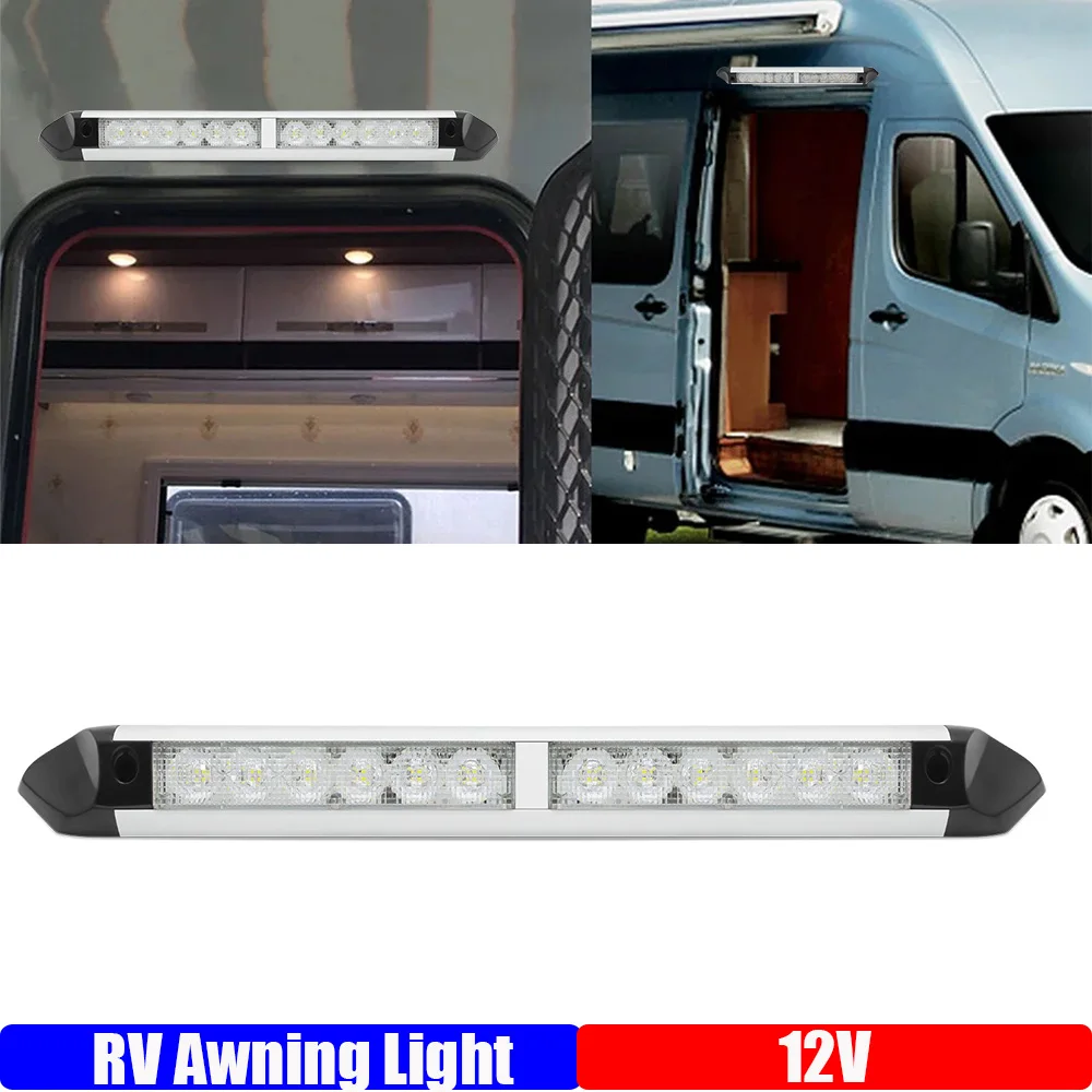 

12LED RV Awning Porch Light IP67 Waterproof Motorhome Caravan Interior Wall Lamps Light Bar RV Van Camper Exterior Lamp custom