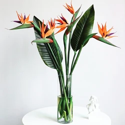 Artificial Orchid Simulated Banana Leaf Fake Plants Flower Arrangement Materials Wedding Home Party Holiday Decor Accessories