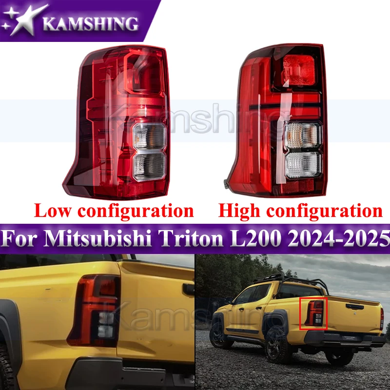 

kamshing Rear Bumper Taillight For Mitsubishi Triton L200 2024-2025 Taillamp Tail Lamp Reversing Light Rear Brake Light