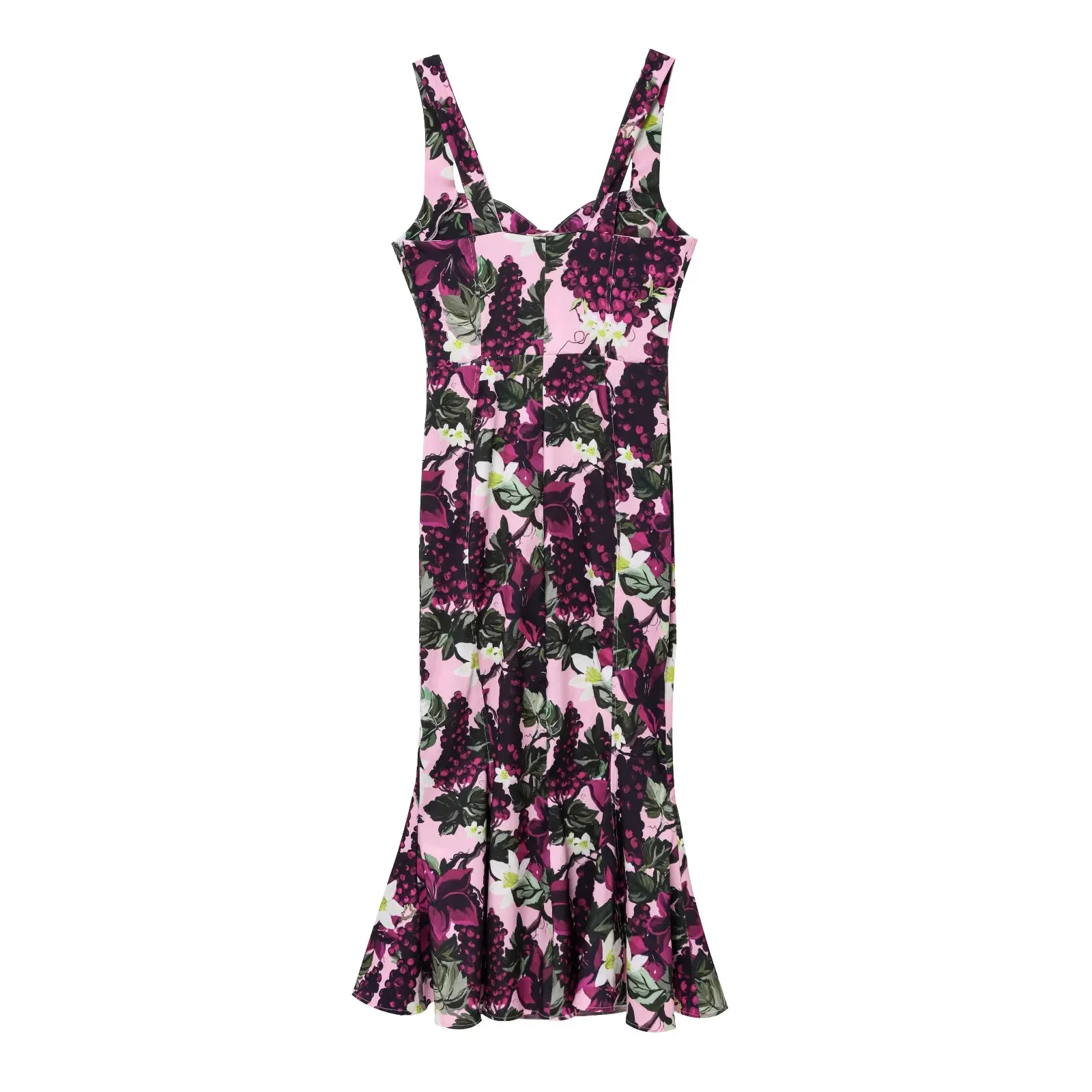 KONDALA 2025 Spring Summer Sexy Print Women Dresses Fashion Nightclub Straight Strapless Sleeveless Zipper Ladies Cami Dresses