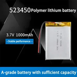 PURFIELD 523450 1000mAh 3.7V Lithium Polymer Battery for MP3 MP4 GPS Bluetooth Speaker Smart Phone LED Lamp Rechargeable Battery