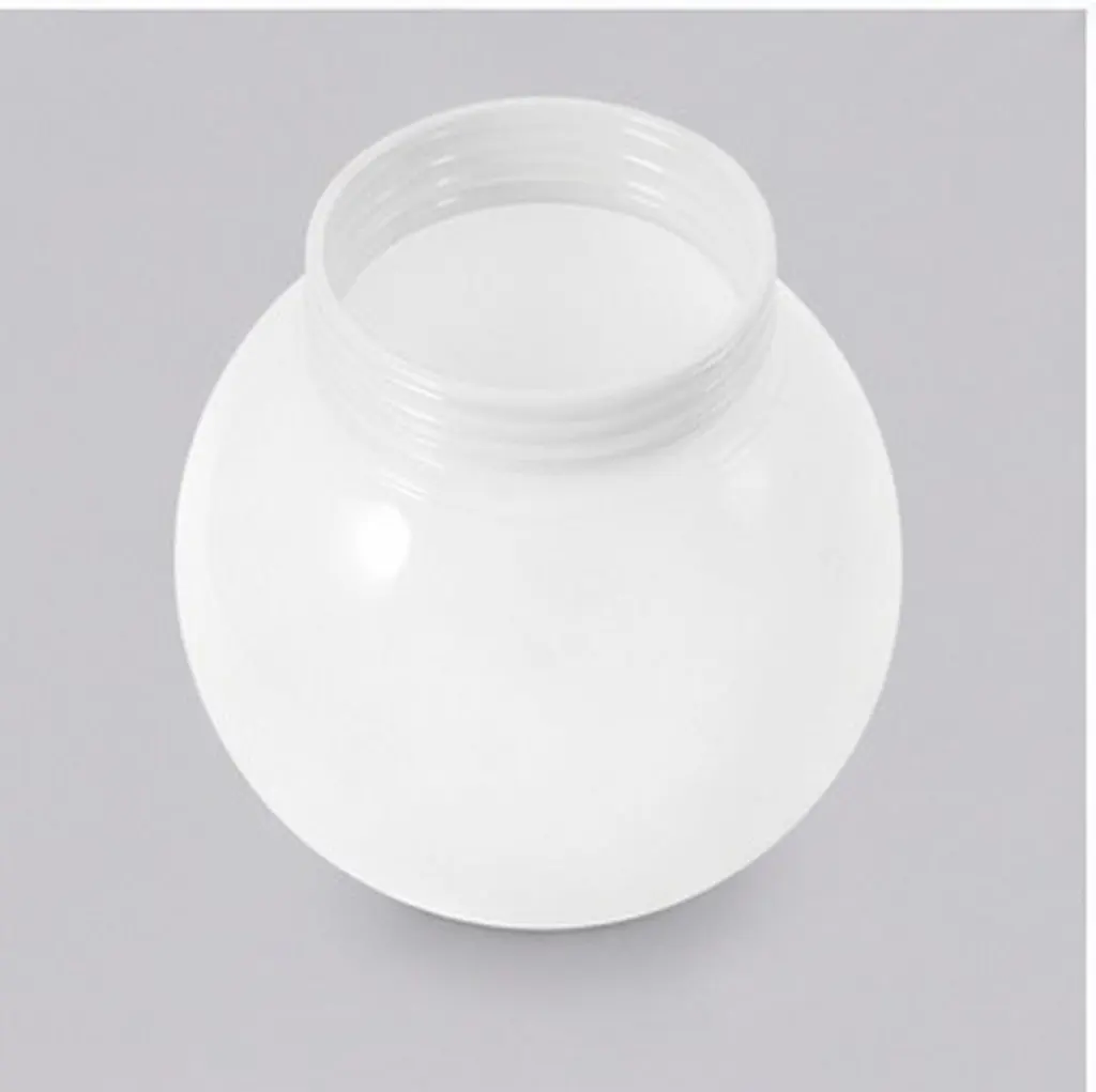 3Pcs White Acrylic Globe Lamp Shade Outdoor Light Fixture Cover Replacement for Streetlights Wall Posts Patio Soft Ambient Glow