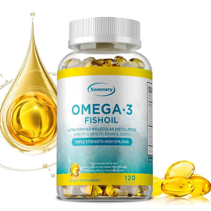 

Omega 3 Fish Oil Supplement - Improve Physical and Brain Health, Increase IQ, Improve Memory, and Enhance Concentration
