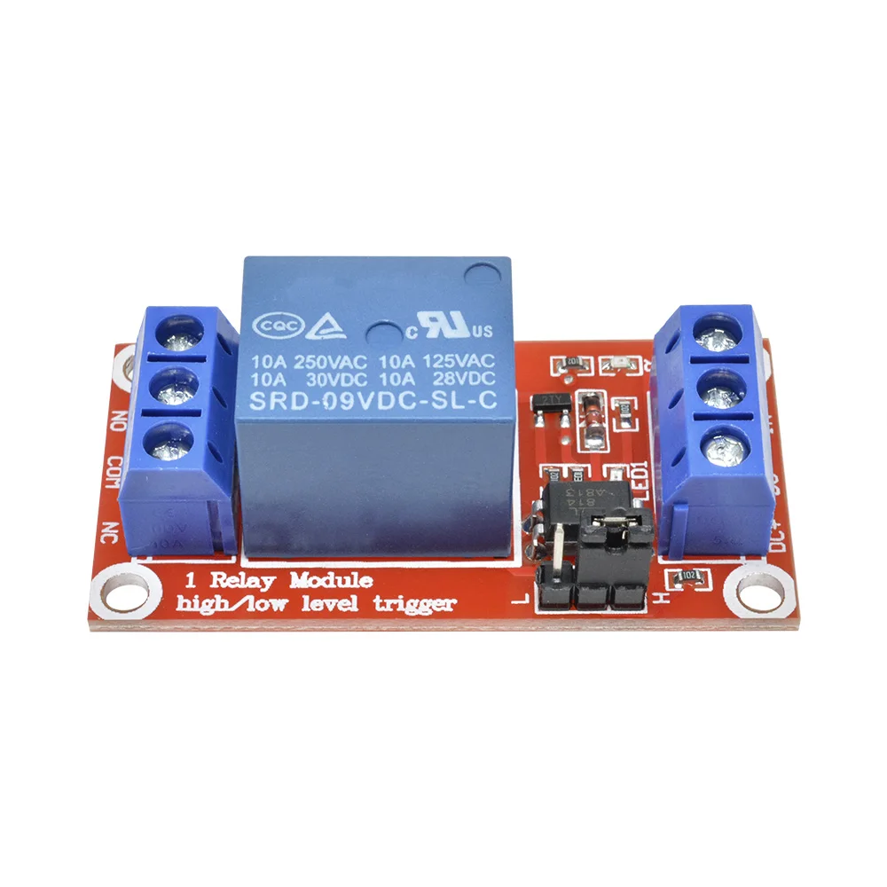 1 Channel 5V 9V 12V 24V Relay Module Board Shield With Optocoupler 12V Relay Module Support High and Low Level Trigger