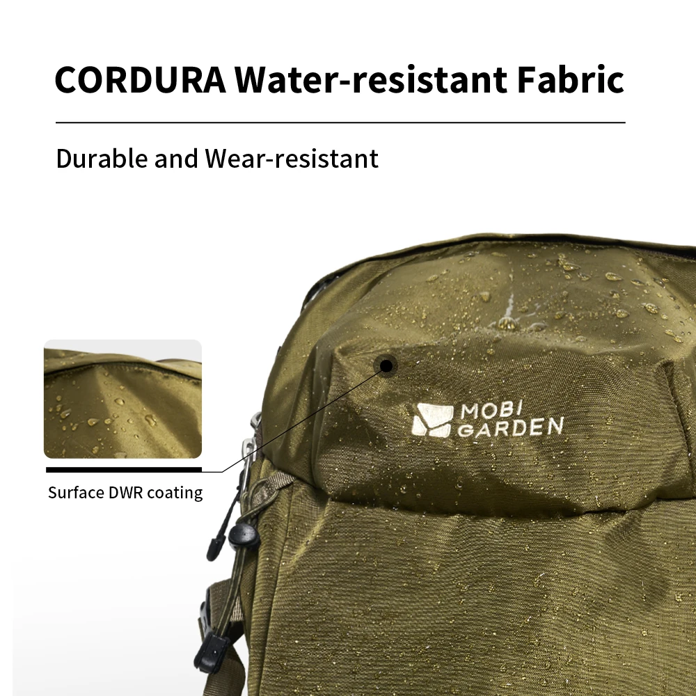 MOBI GARDEN 28L 야외 캠핑 및 트레킹을 위한 대용량 하이킹 배낭 경량 방수 가방
