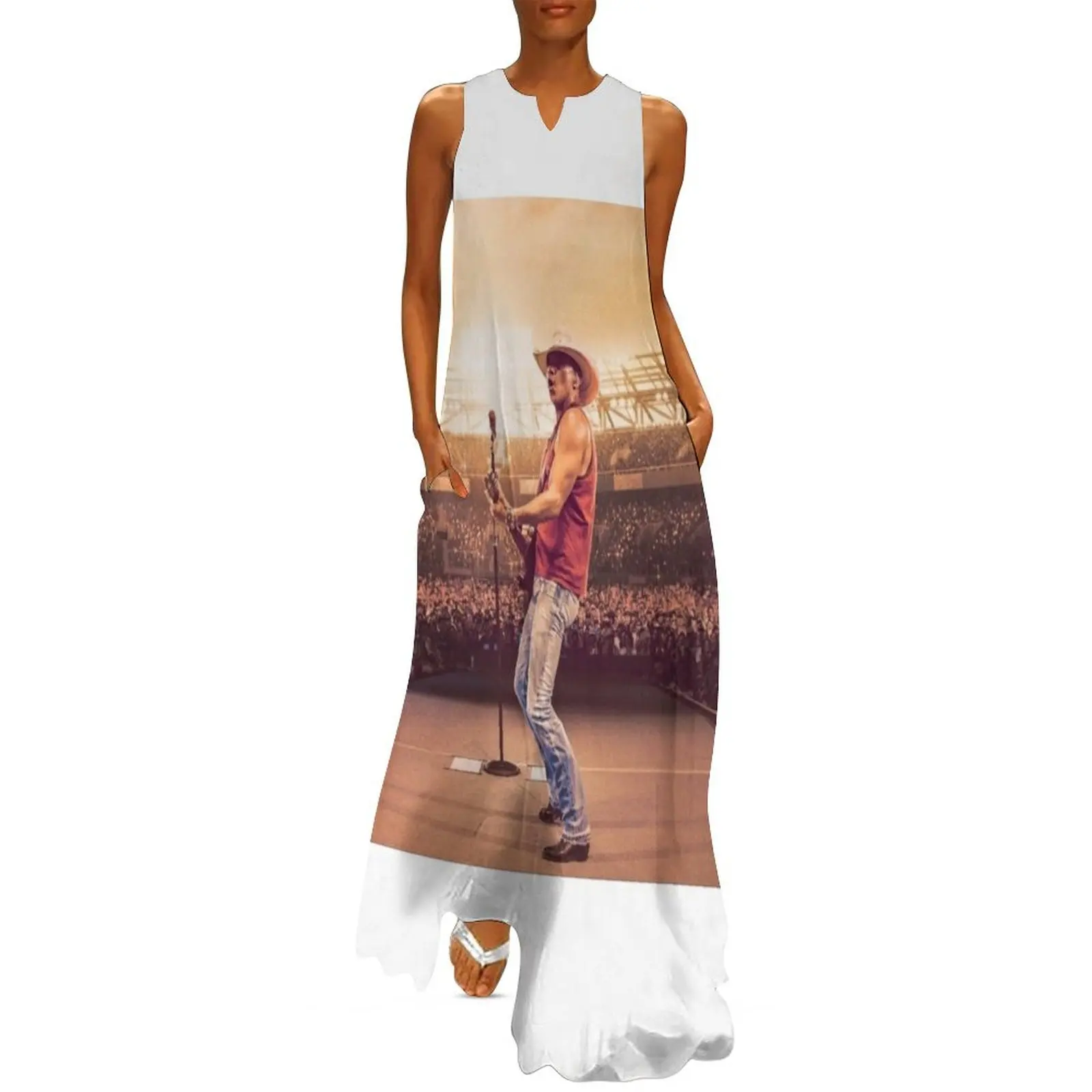 

live Kenny a Chesney little sun goes down 2024 Long Dress prom dress beach outfits for women