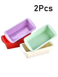 2Pcs Rectangle Bread Toast Baking Molds Non-Stick Silicone Easy Release Cake Pans Pastry Tools Mould Kitchen Cooking Tool