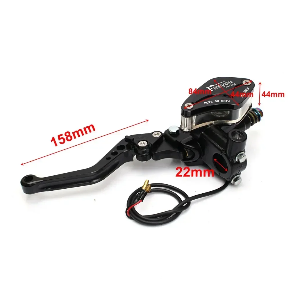 7/8 "dźwignia pompy hamulcowej motocykla uchwyt hydrauliczny cylinder sprzęgła akcesoria wyścigowe uniwersalne dla HONDA Yamaha Kawasaki — zdjęcie 2