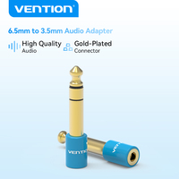 Vention 6.5mm to Jack 3.5mm Microphone Audio Plug for Amplifier Electric Guitar Adapter Aux Cable 3.5 Jack 6.35 Converter 2pcs