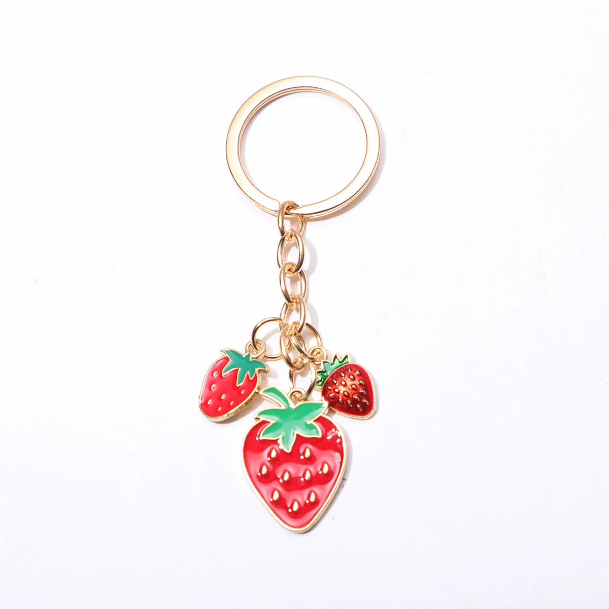 New, fruit series personality cute key ring, stylish strawberry INS key ring gifts