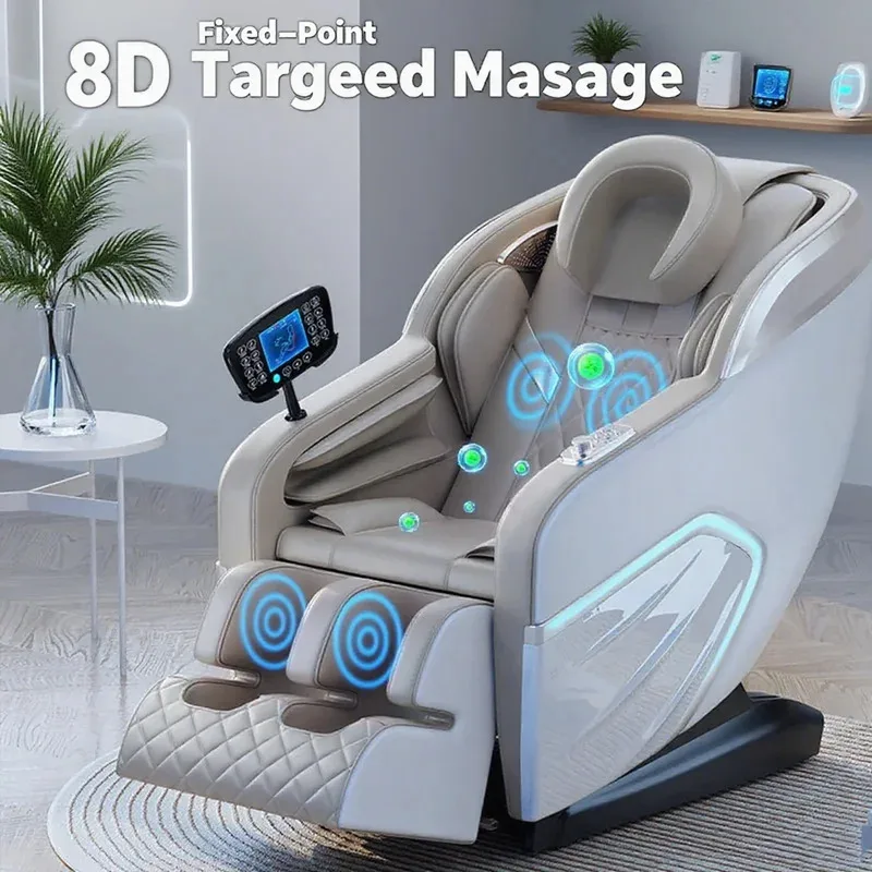 

2025 Электрические массажные кресла с функцией нулевой гравитации, 8D фиксированные точки, полное тело, шиацу массажное кресло для целенаправленного расслабления