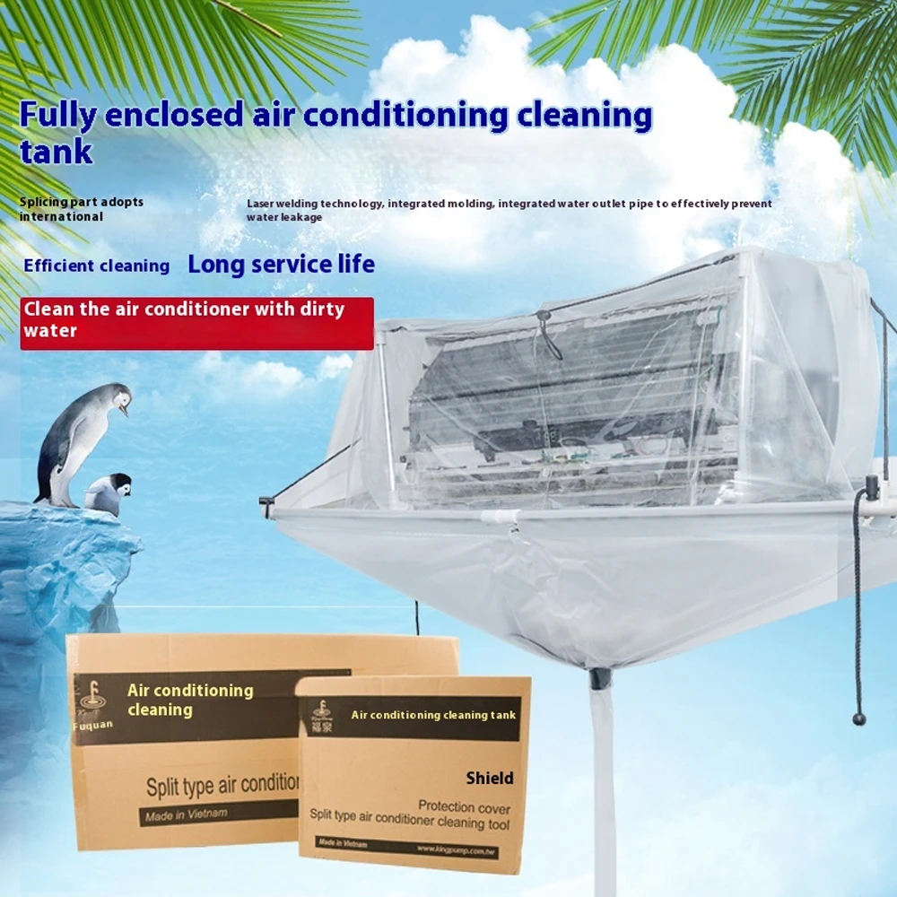 

Air Conditioner Cleaning Tool Air Conditioner Cover Wall Mounted Air Conditioning Cleaning Cover Dust Washing Tool