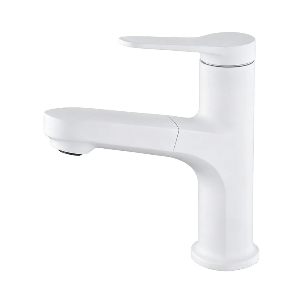 Pull-Out Kitchen Faucet Brushed Finish 60-80cm Extension Copper Material Compatible with Single or Double Sink