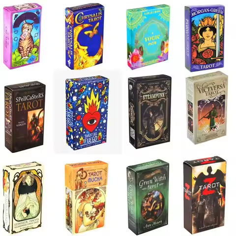 600styles Tarot Cards English Divination Borad Playing Games Party Astrology Cards Oracle Cards Game for Women Girl Tarot deck