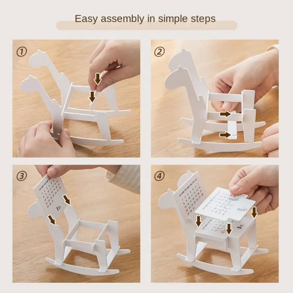 Mini 2025 Desk Calendar 3D Diy Trojan Horse Calendar Target Plan Days Until Building Block Calendar Children