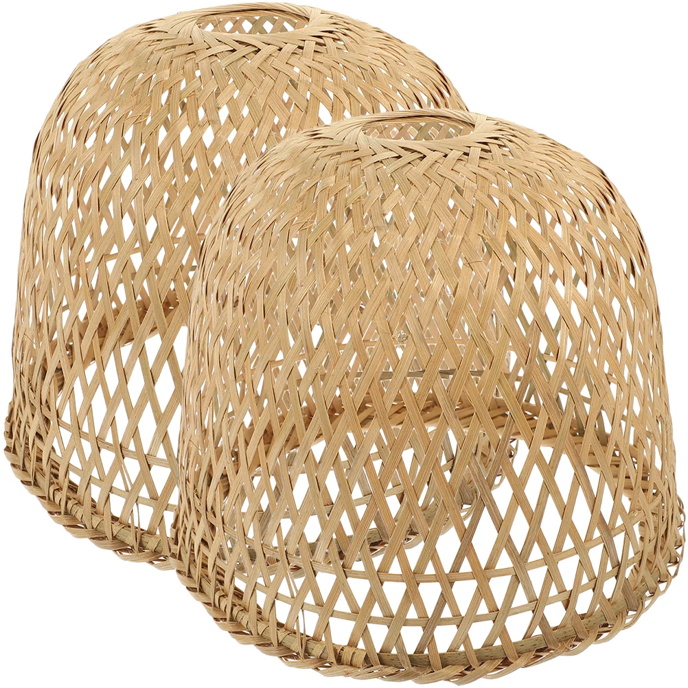 

Bamboo Lightshade Handmade Weave Light Bulb Cage Guard Small Rattan Lightshade For Table Light Chandelier Woven Shade Rustic