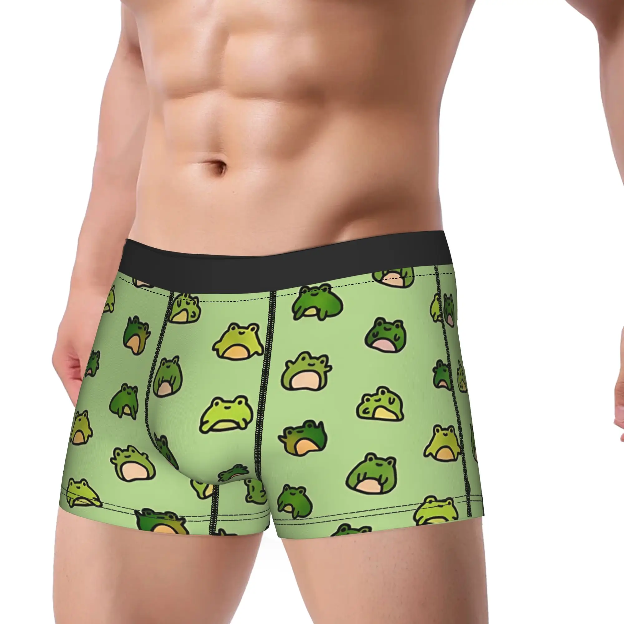Frogs Doodle  Underwear  Men's Shorts Briefs Soft Trend Boxershorts Quality Pattern Large Size Underpants