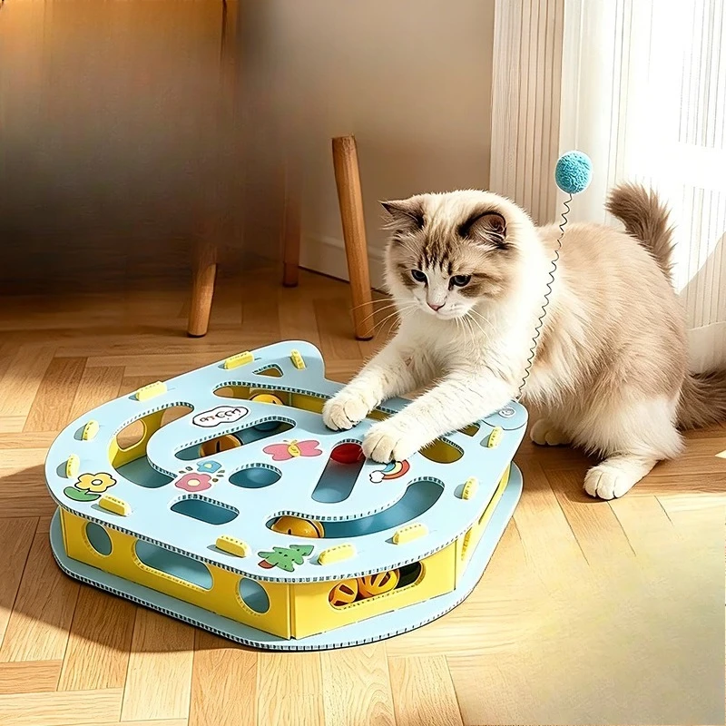 

Cat toys, cat teasing sticks, kittens self-hi, boredom relief, puzzle maze, energy consumption, scratch-resistant wear-resistant