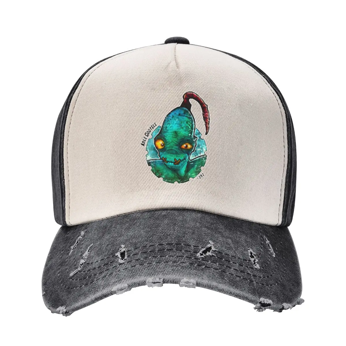 Oddworld Abe's Oddysee 1997 Baseball Cap Vintage foam party Hat Christmas Hat Mens Women's