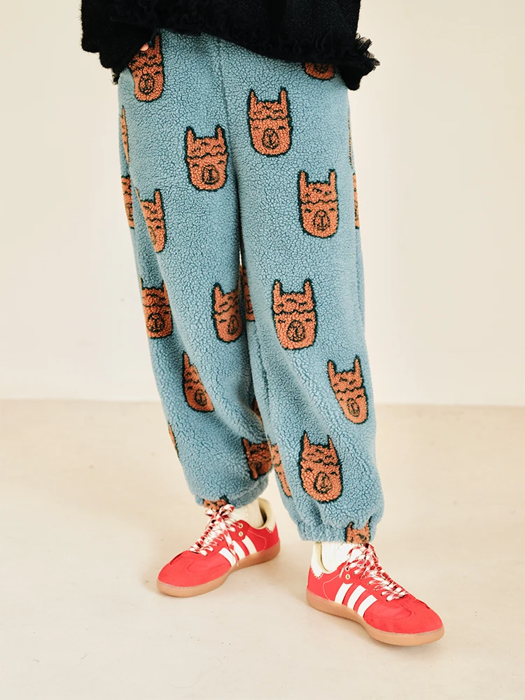 Il design originale di Imakokoni caldo autunno e inverno pantaloni in peluche casual versatile pantaloni a collo addensato abbigliamento donna 223958