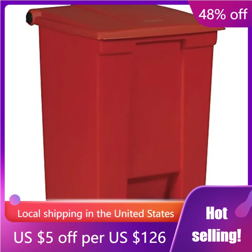 

Legacy Step-On Trash Can/Container Wastebasket 12-Gallon Bin Red Household Cleaning Tools Accessories Home Freight free