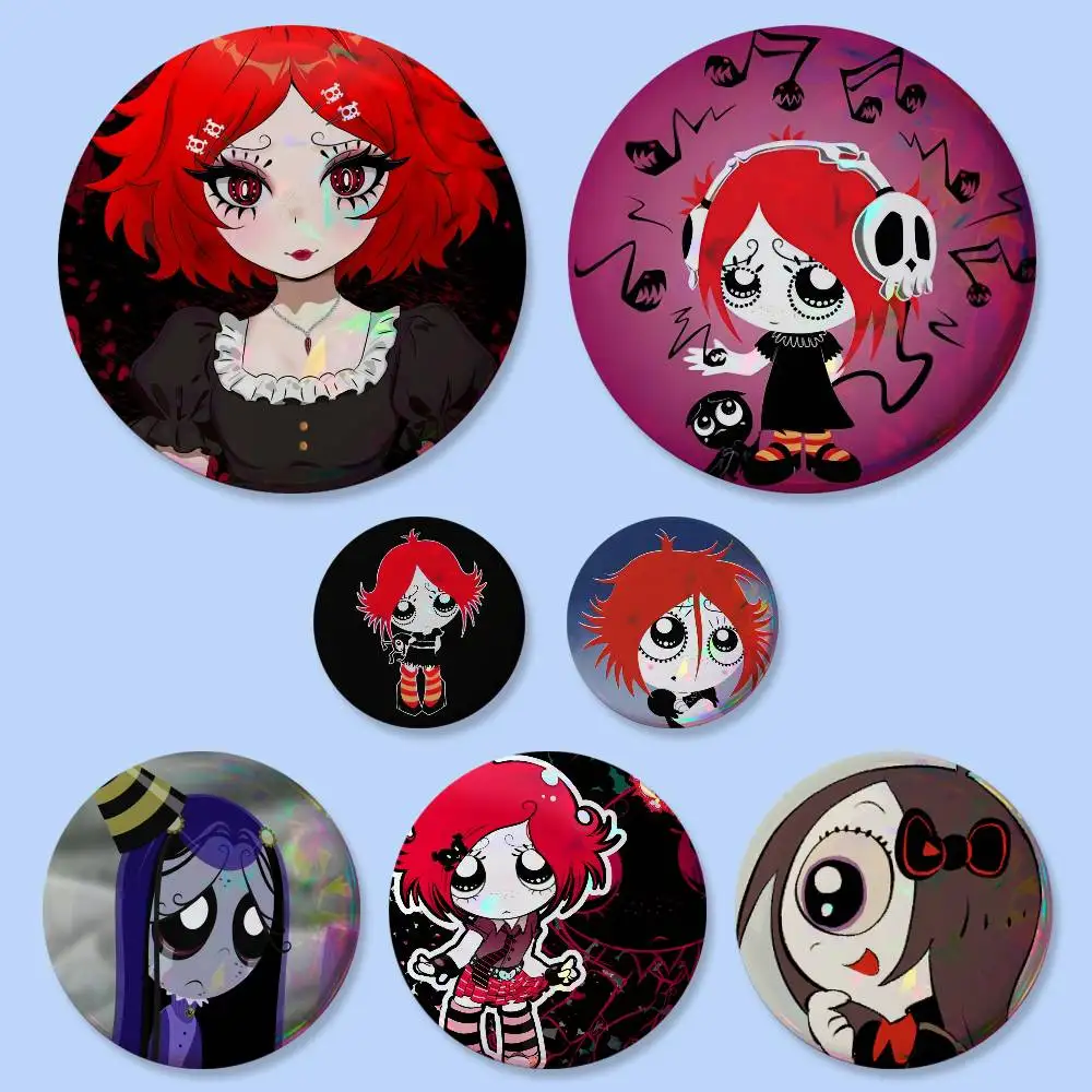 R-Ruby Gloom Gothic Badges 25 32 44 58 75 Mm Round Cosplay Pin Bag Decor Fans C…