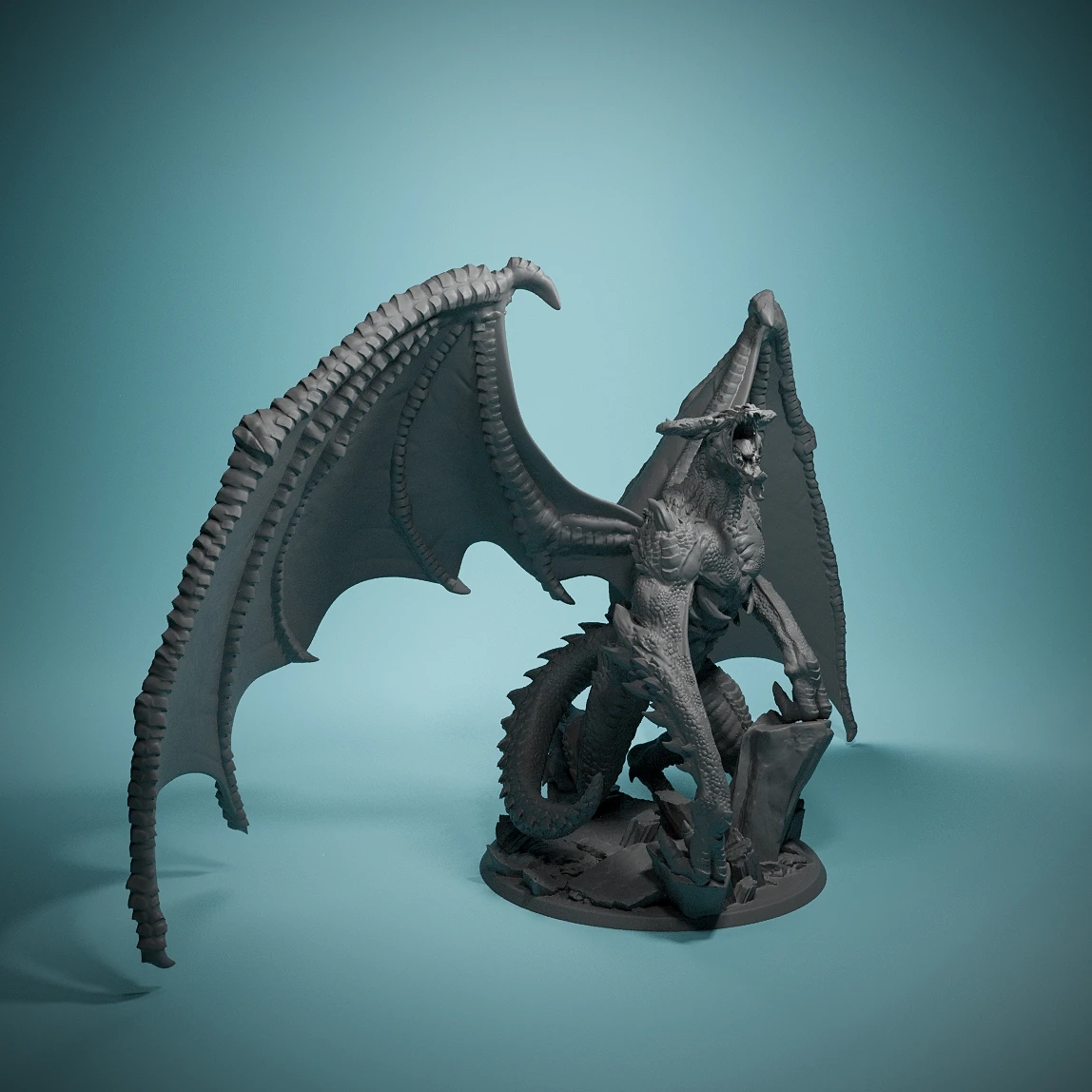 Bytdragon_wingedミニチュア未塗装樹脂モデル、戦術的なゲームロールプレイ、部屋の装飾、ホリデーギフトの選択に最適