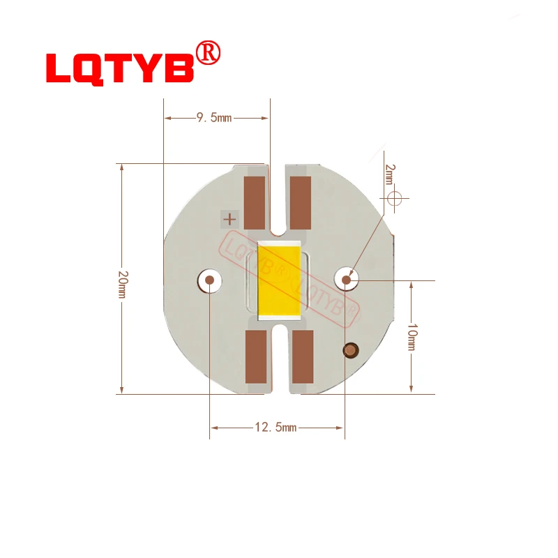 Cuentas de luz 3570LED de alto brillo, alta potencia, 40W, 12V, luz blanca, luz amarilla, soldadura, placa de cobre de 20mm, modificación DIY