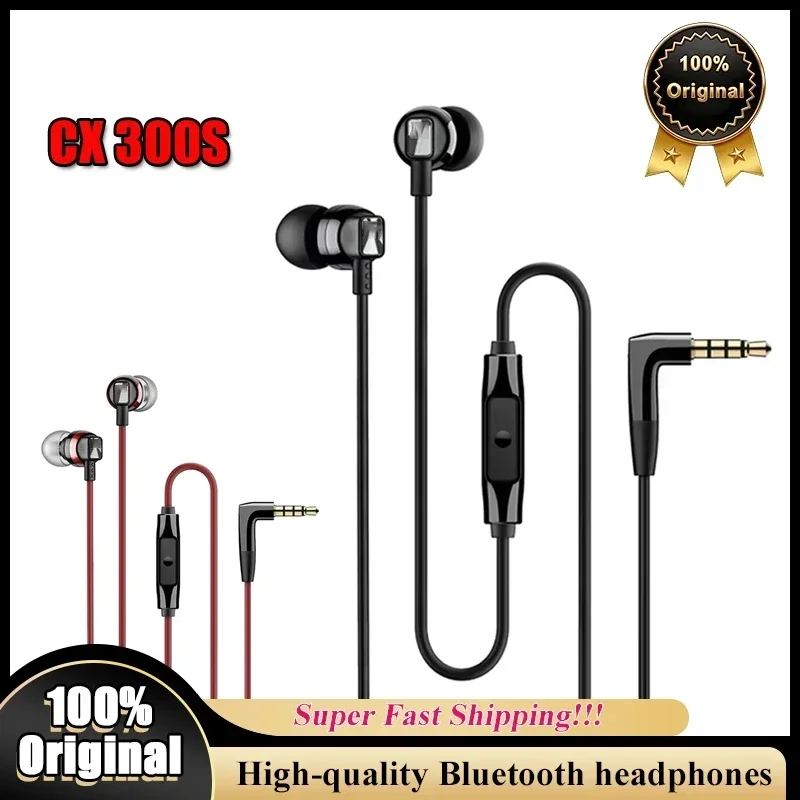 For Sennheiser CX300S Wired Pure Bass Earphones Stereo Headset Sport Earbuds Noise Reduction Headphone for IPhone/Samsung/XiaoMi