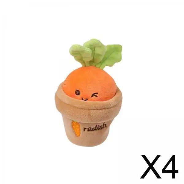 Adorable llavero de peluche de zanahoria, divertido juguete de peluche de verduras, colgante pequeño para mochila para niños, regalo de cumpleaños