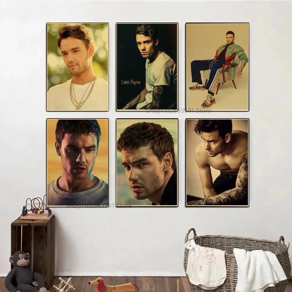 Room Liam _ Liam Payne Retro Poster Paper Print Home Living Room Bedroom Entrance Bar Cafe Art Painting Decoration