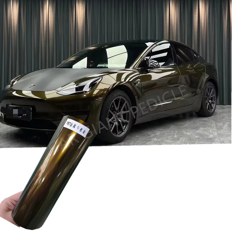 PET Midnight Gold vinyl film automotive packaging for automotive packaging bubble-free easy installation