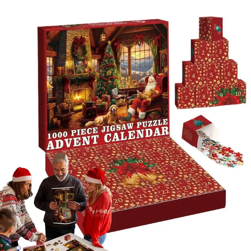 Puzzle Christmas Countdown 24 Days Christmas Countdown Holiday Puzzles Fun Christmas Jigsaw Puzzles Countdown Calendar For