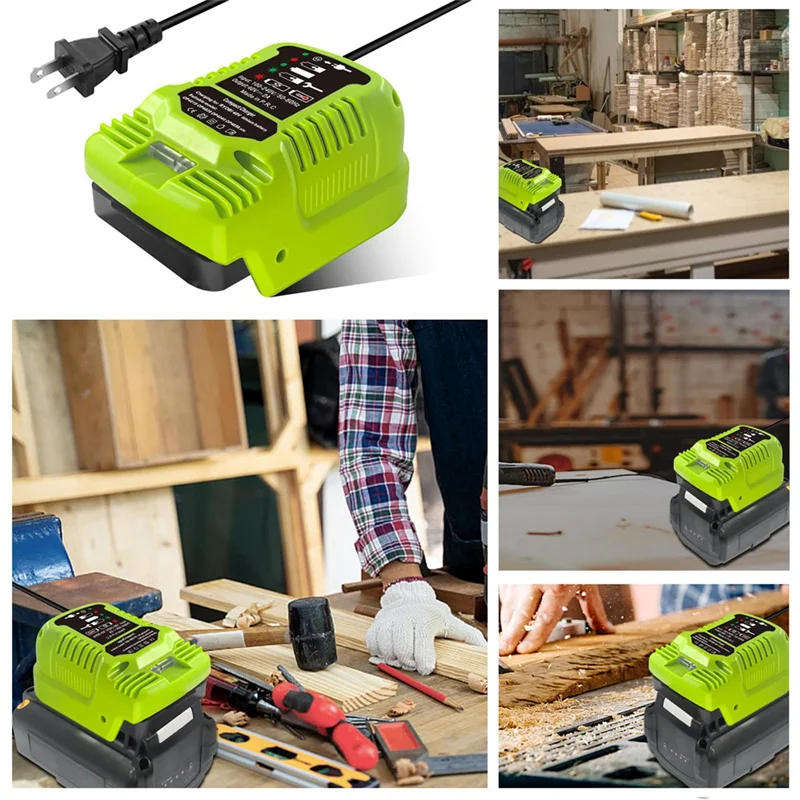 ABBY-Mini Charger For Ryobi 40V Battery Charger OP4040 OP4050 OP4050A OP40601 OP4026 OP4015 OP4030 Fast Charger US Plug