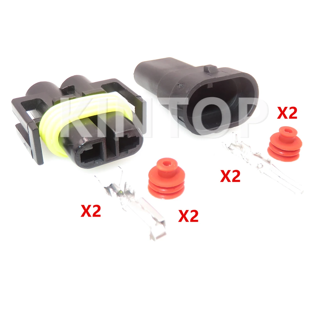1 Set 2 Pins Car Parts AC Assembly 12124819 12124817 Auto Fog Lamp Electric Wire Waterproof Socket For H8 H9 H11 880 - Image 2