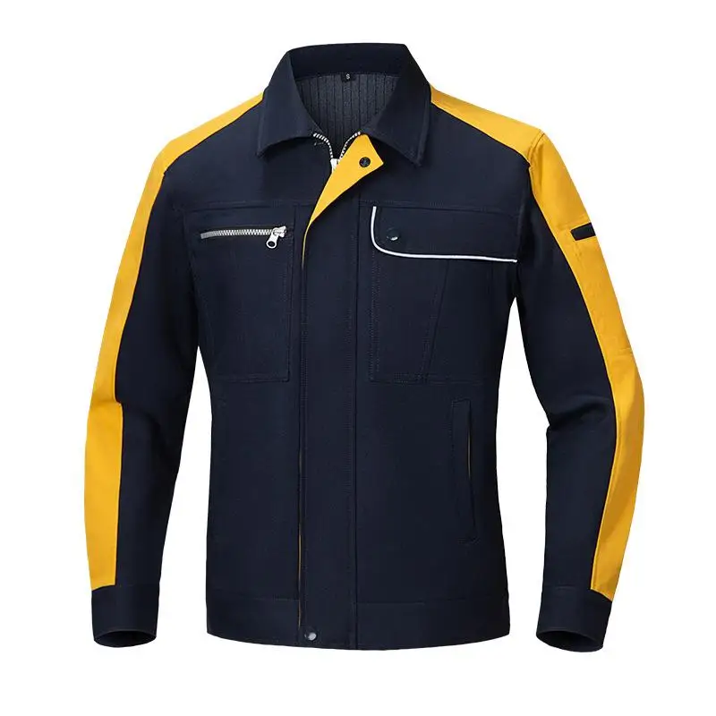 Men's Workshop Workwear Uniform Personalized Print Company Logo Repair Worker Long Sleeves Worker Maintenance Service Jacket