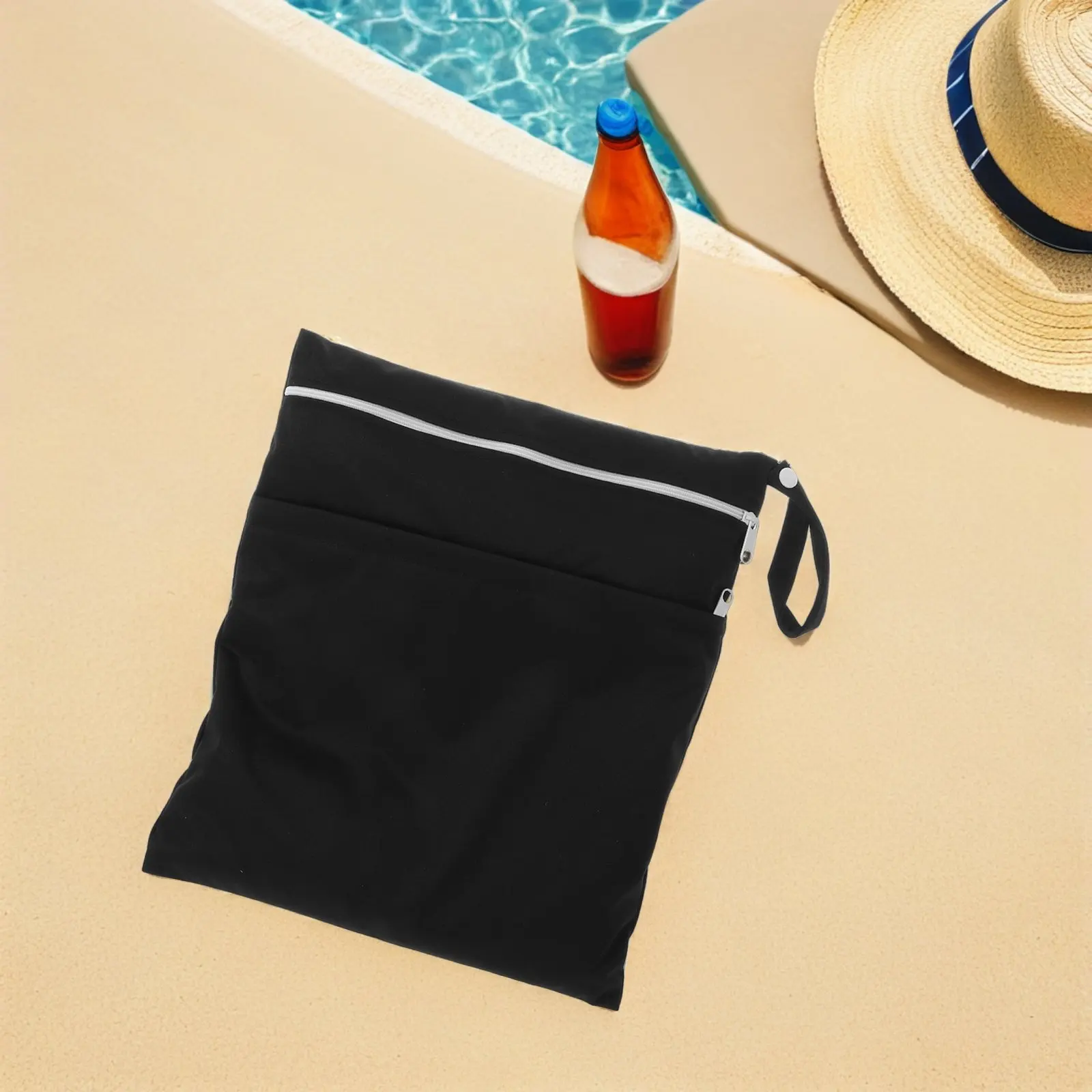 Waterproof Wet Dry Bag for Swimming Swim Suit Storage with Dual Zippered Pockets Leakproof Reusable Organizer for Travel Pool