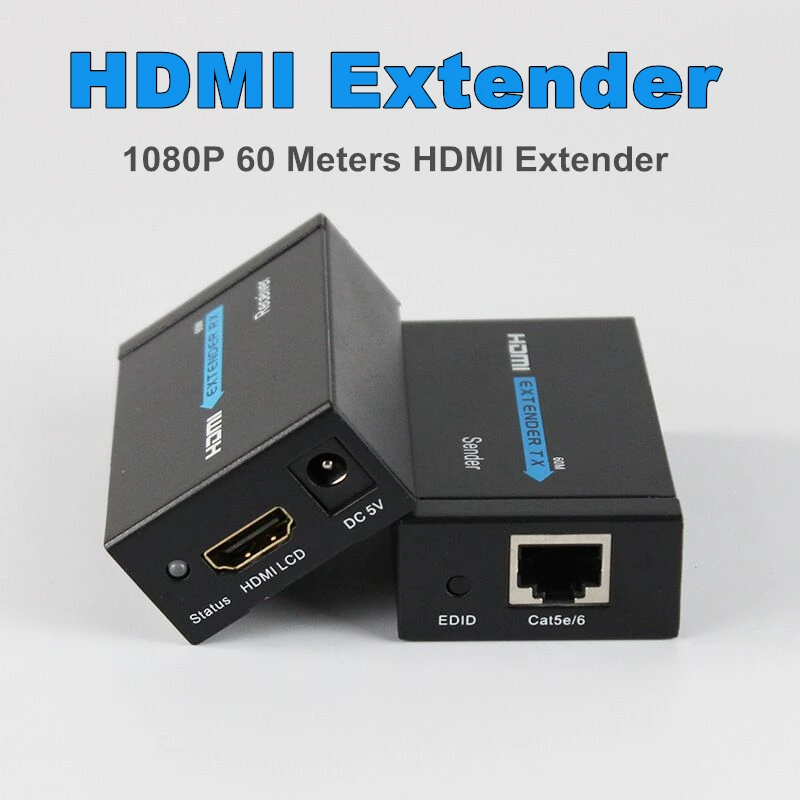 extensor hdmi rj45 1080p 60 metros kit repetidor ethernet cat6 5e para ps4 apple tv pc laptop hdtv 01