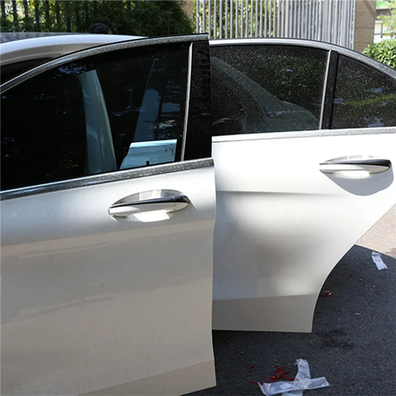 

Excellent-Chrome LHD Exterior Door Handles Cover Trim For Mercedes Benz E Class W213 GLC X253 C Class W205 Accessories