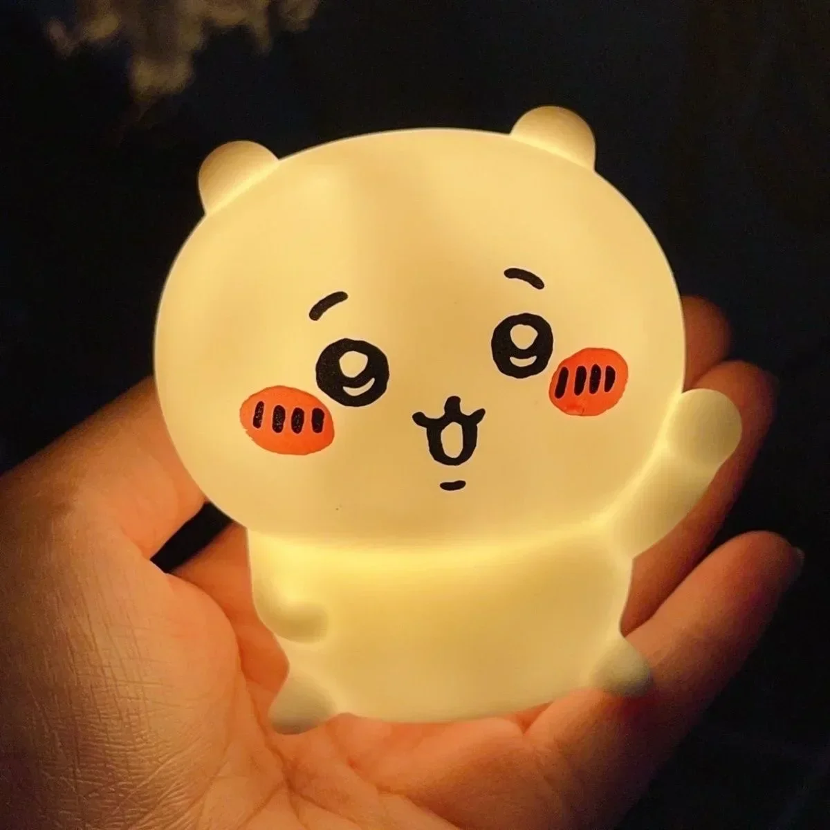Chiikawa Anime LED Night Light  Hachiware  Usagi Rabbit Lamp Bedroom Desktop Decor Birthday Gift for Children Best Gift Toy image 4