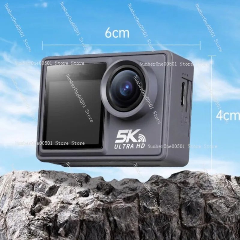 

5K Sports Camera Diving Camera Motorcycle Bicycle Helmet Riding Anti Shake HD Dual Screen Recorder 32G memory card